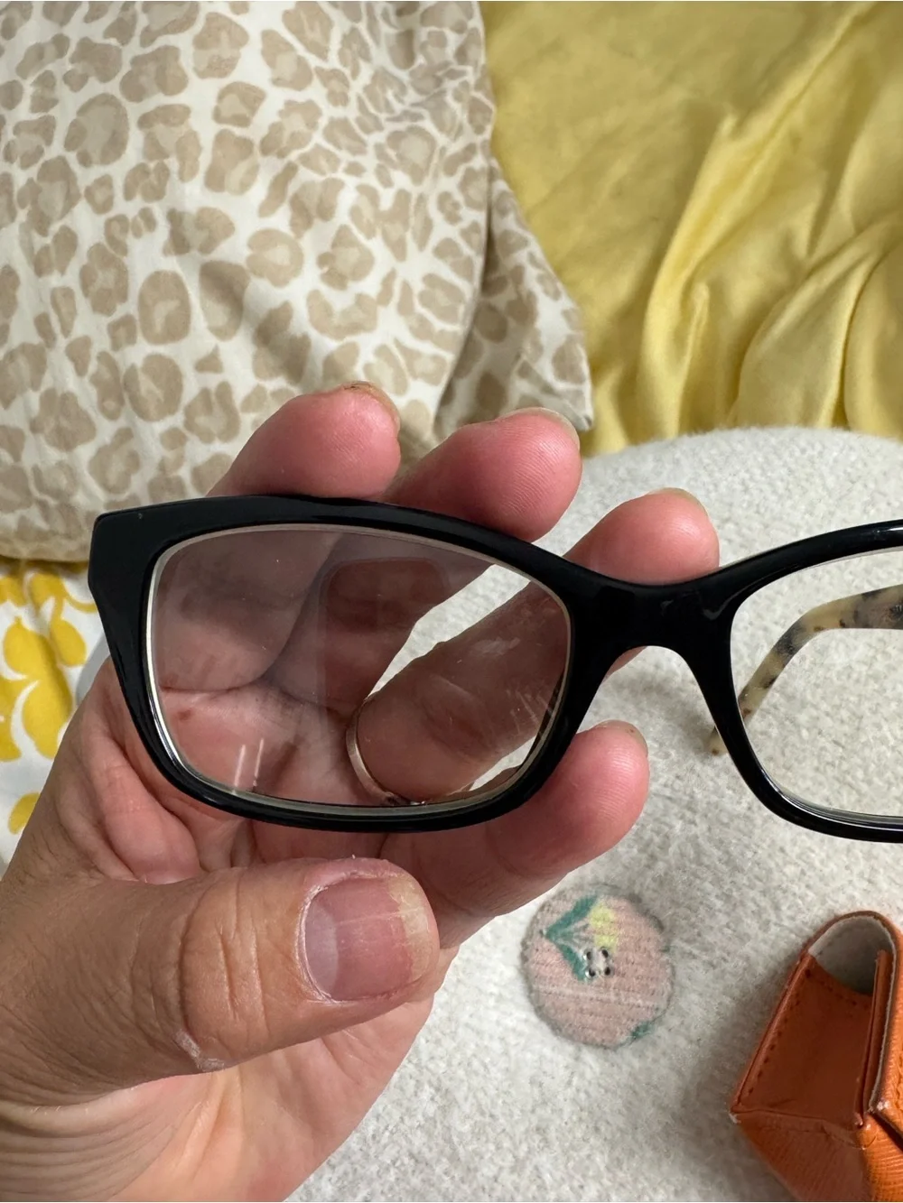 Tory Burch Women's Black Tortoiseshell Reading Glasses with Orange Case